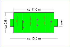 Platzbedarf Kicker